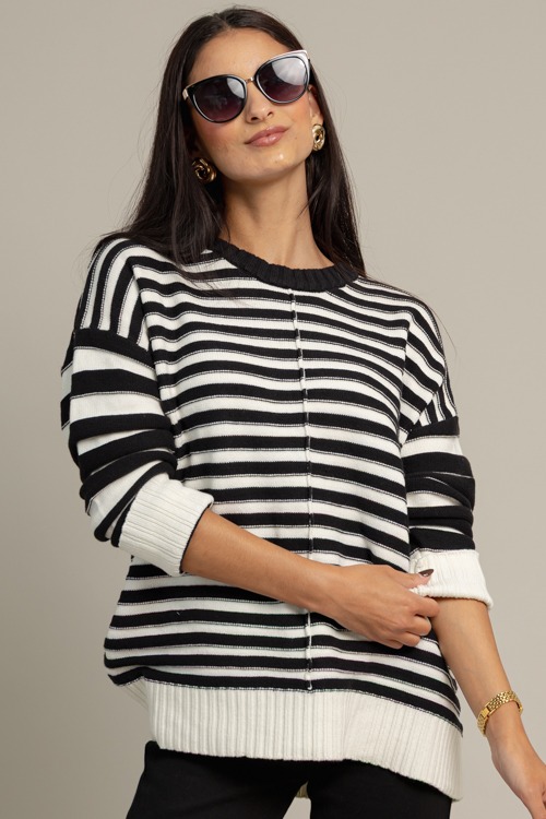 Stripe Center Seam Sweater, Black - 1014-266.jpg