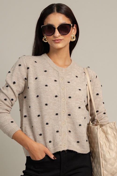 Polka Dot Button Cardi, Mushroom - 1014-271.jpg