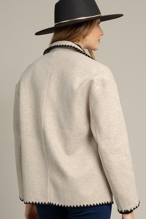 Contrast Stitch Trim Jacket, Taupe - 1014-286.jpg