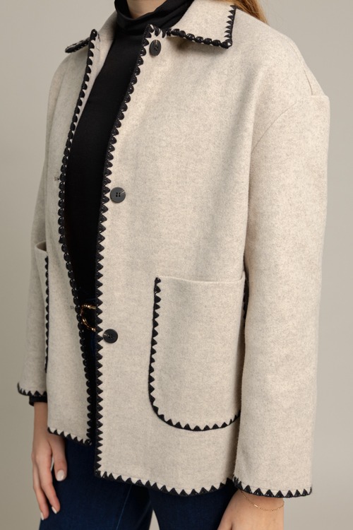 Contrast Stitch Trim Jacket, Taupe - 1014-287.jpg