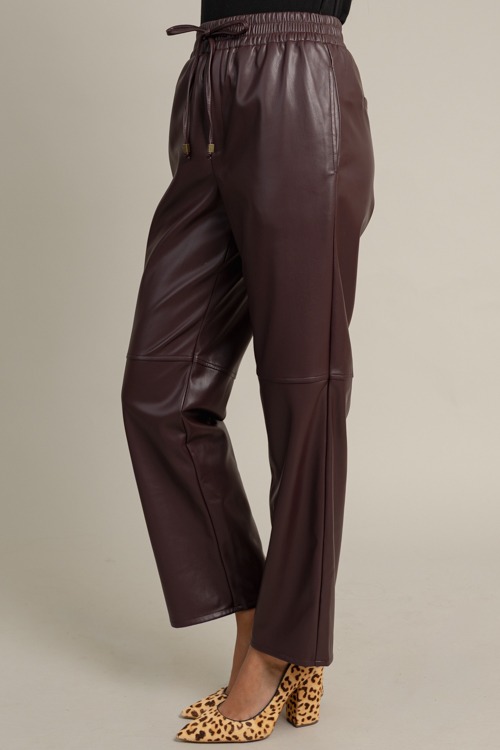 Pull-On Leather Pants, Maroon - 1014-326H.jpg