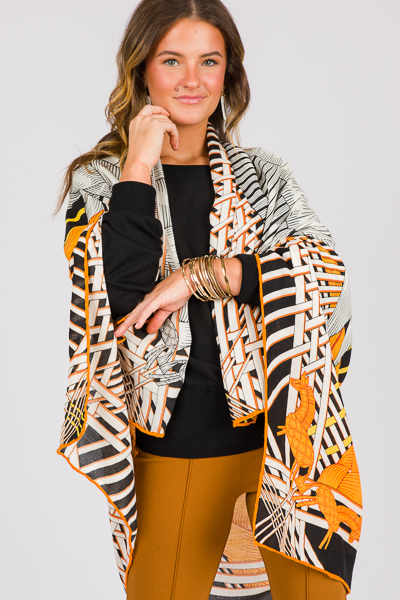 Cashmere Blend Printed Scarf