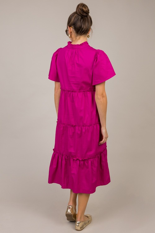 Noelle Split Neck Midi, Magenta - 1014-66.jpg