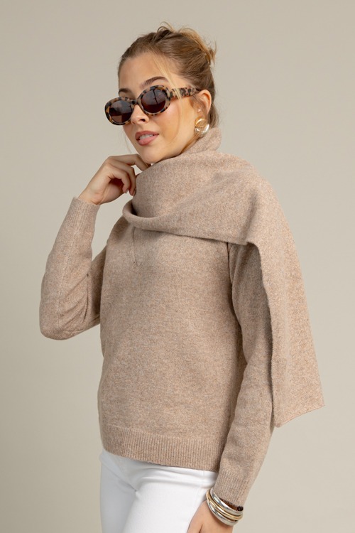 Wrap Neck Scarf Sweater, Mocha - 1015-108.jpg