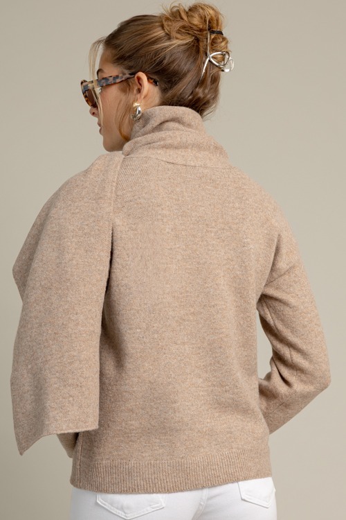 Wrap Neck Scarf Sweater, Mocha - 1015-110.jpg