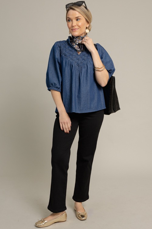 Textured Yoke Top, Denim - 1015-124.jpg