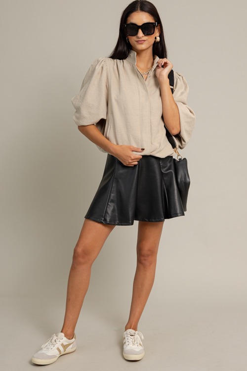 Bubble Hem Button Jacket, Taupe - 1015-139.jpg