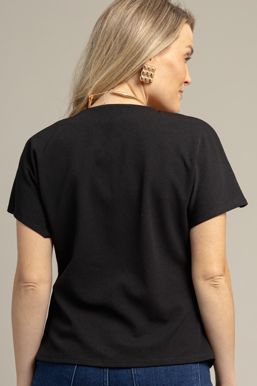 V-Neck Dolman Button Top, Black - 1015-147.jpg