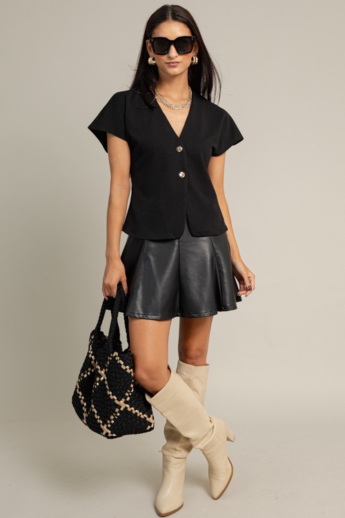 V-Neck Dolman Button Top, Black - 1015-149.jpg