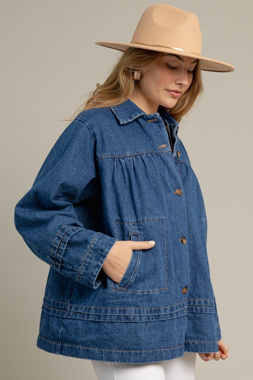Denim Oversized Pleat Jacket, D - 1015-18.jpg