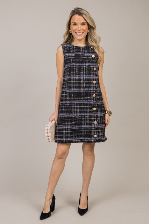 Tweed Scallop Button Dress, Bla - 1015-26h.jpg