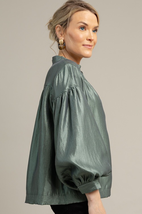 Metallic Balloon Sleeve Top, Gr - 1015-36.jpg