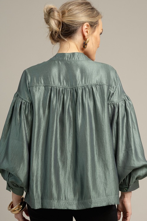 Metallic Balloon Sleeve Top, Gr - 1015-38.jpg