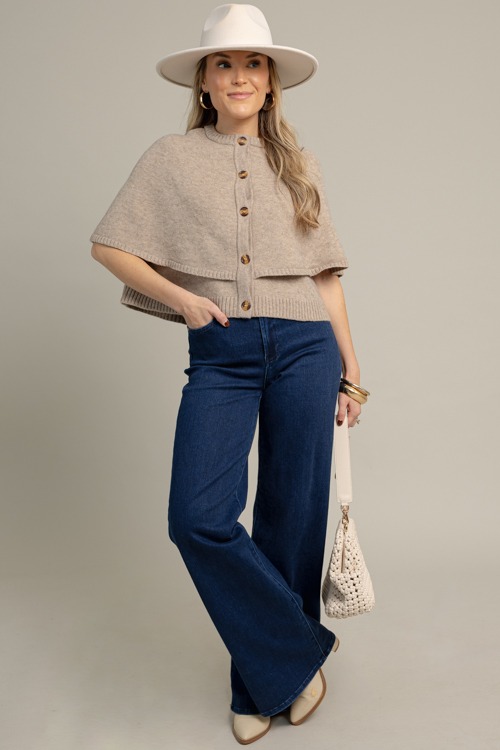 Button Up Cape Sweater, Taupe - 1015-45.jpg