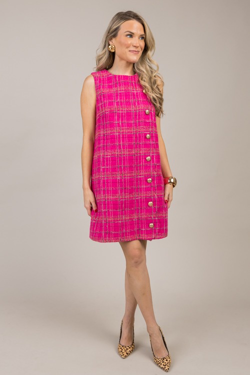 Tweed Scallop Button Dress, Hot - 1015-5.jpg