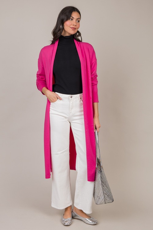 Side Pocket Long Cardi, Fuchsia - 1015-58.jpg