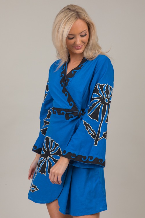 Embroidery Wrap Dress, Blue - 1015-69.jpg