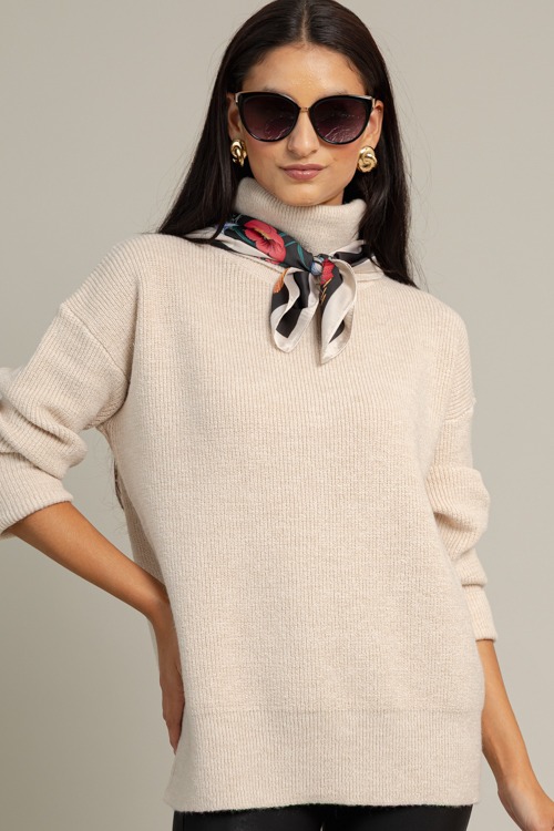 Cory Cowl Sweater, Cream