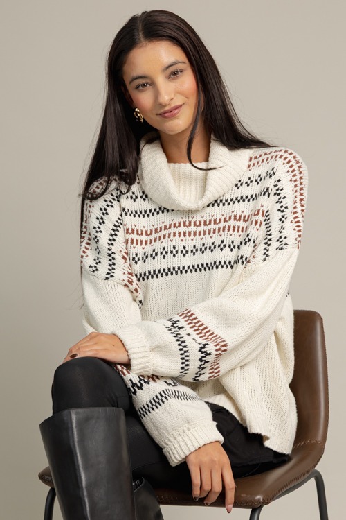 Fireside Fall Sweater, Cream
