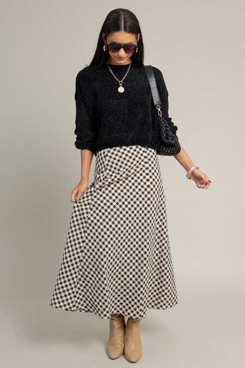 Classic Gingham Maxi Skirt, Black - 1016-104.jpg