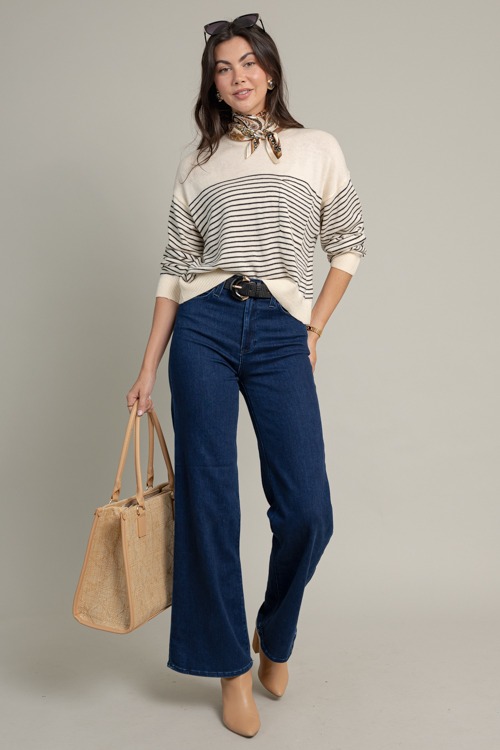 Striped Pocket Sweater, Cream/Black - 1016-123.jpg