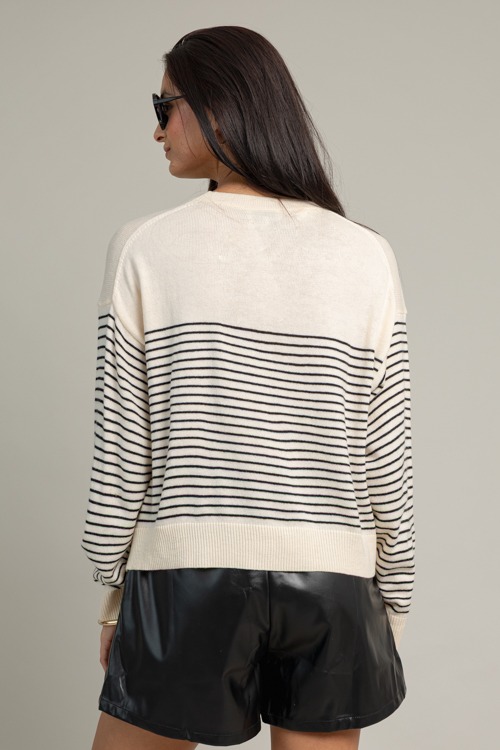 Striped Pocket Sweater, Cream/Black - 1016-128.jpg