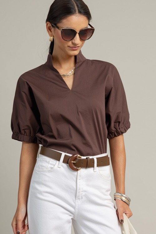 Katrina Dolman Top, Brown