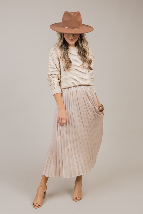 Pleated Maxi Sweater Set, Champ - 1016-26h.jpg