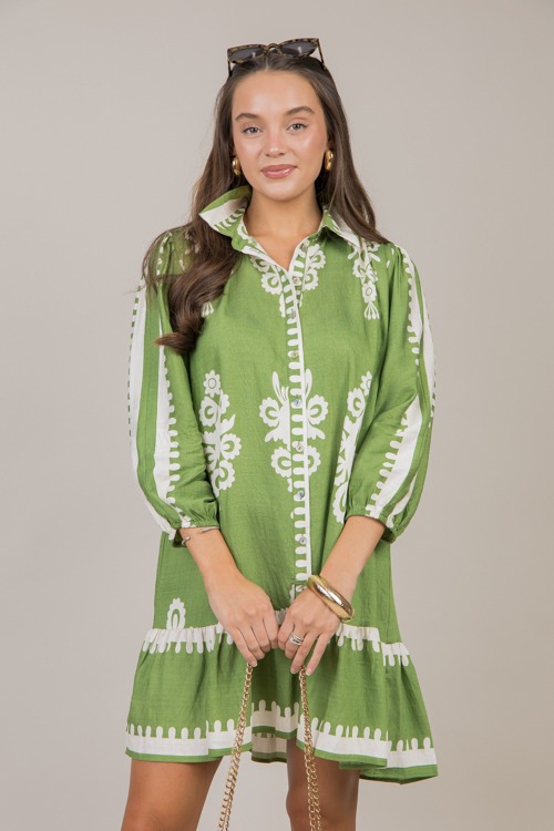 Giselle Printed Dress, Green - 1016-3.jpg