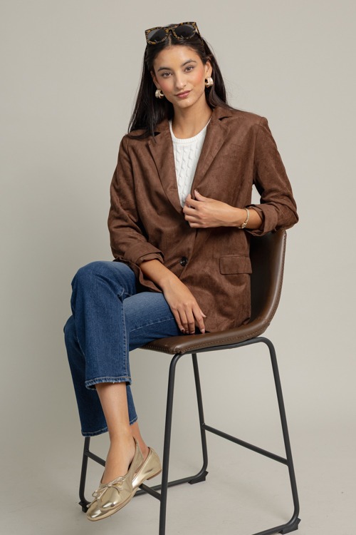 Suede Blazer Jacket, Espresso - 1016-54.jpg
