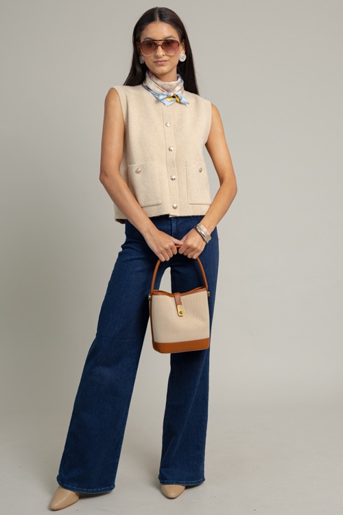 Parker Sweater Vest, Ecru