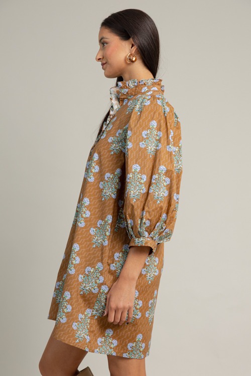 Vida Blooms Dress, Camel - 1016-86.jpg