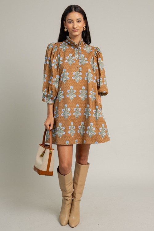 Vida Blooms Dress, Camel - 1016-87.jpg