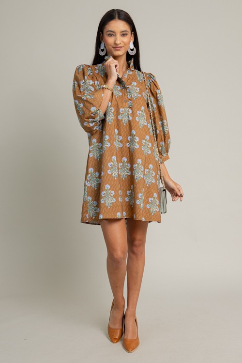 Vida Blooms Dress, Camel - 1016-89.jpg