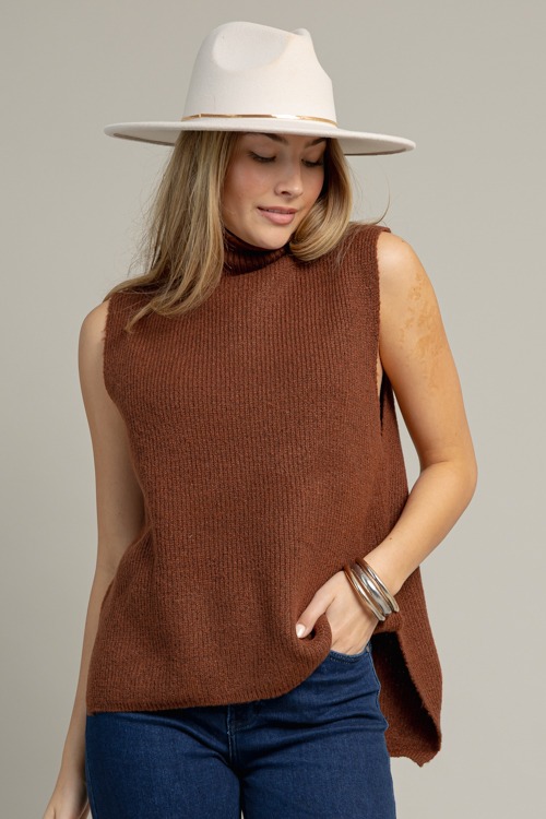 Eleanor Sweater Vest, Chestnut