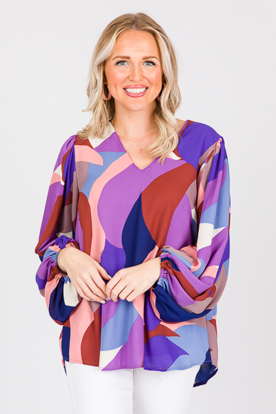 Necessary Bubble Blouse, Fall Abstract