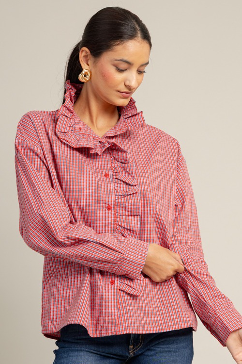 Preppy Plaid Ruffle Top, Red - 1017-105.jpg
