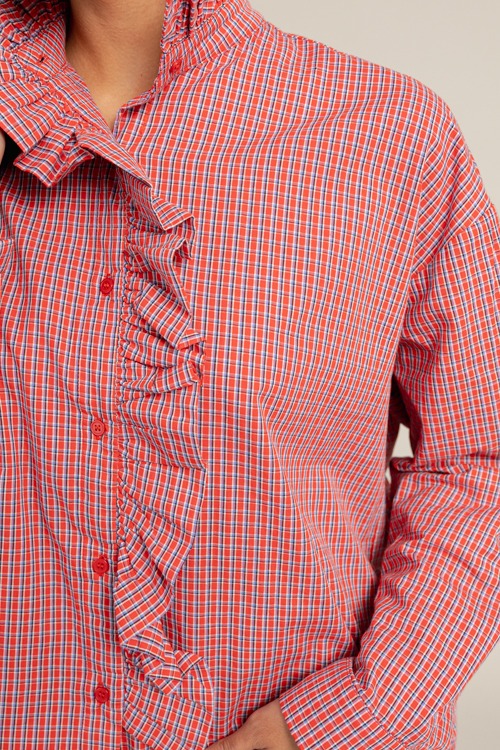 Preppy Plaid Ruffle Top, Red - 1017-107.jpg