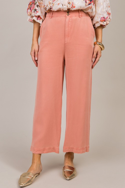 Tencel Wide Leg Pants, Clay