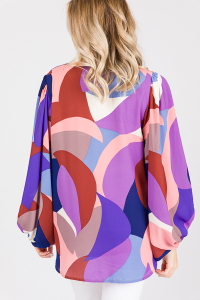 Necessary Bubble Blouse, Fall Abstract