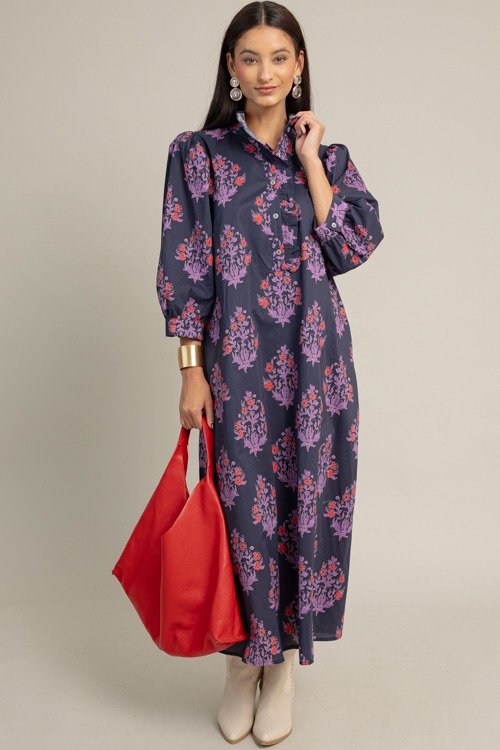 Alexandra Floral Maxi, Navy