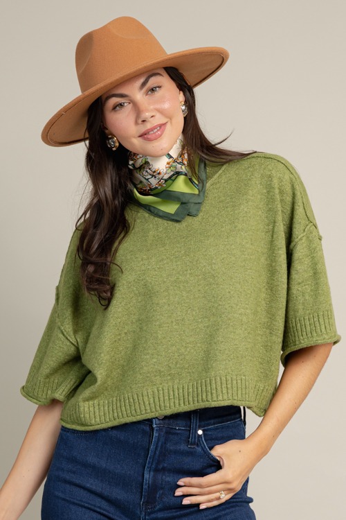 Camden Sweater, Olive Green