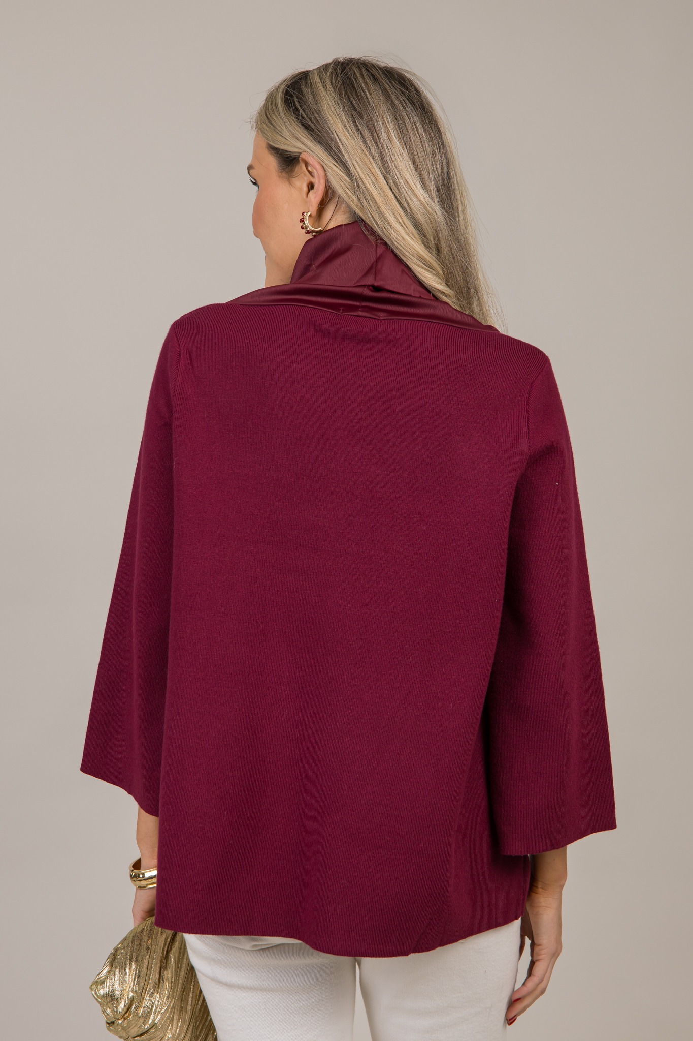 Satin Contrast Sweater, Burgund - 1017-8.jpg