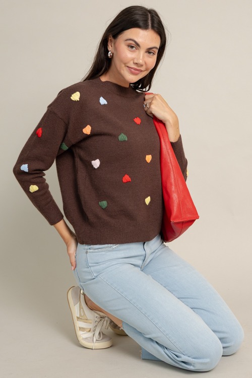 Steal My Heart Sweater, Brown