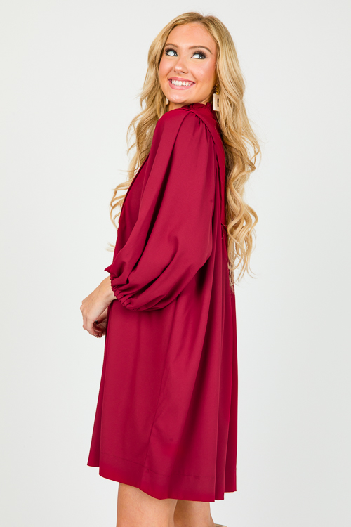 Lawson Babydoll Dress, Sangria