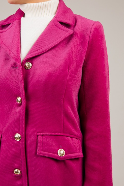 Gold Button Coat, Fuchsia - 1018-45h.jpg