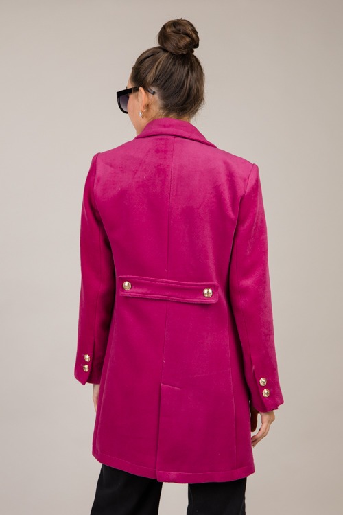 Gold Button Coat, Fuchsia - 1018-50.jpg