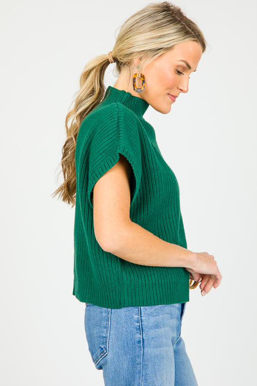 Sleeveless Pocket Sweater, H. Green