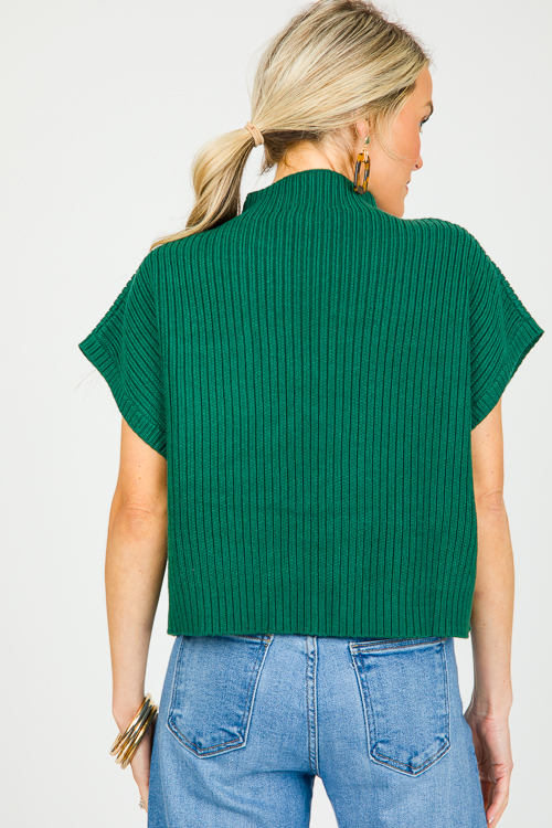 Sleeveless Pocket Sweater, H. Green