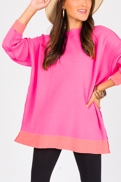Sawyer Sweater, Pink/Orange